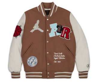Travis Scott x Jordan Varsity Jacket Antique Brown