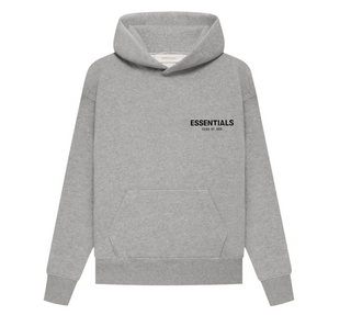 Fear Of God Essentials Kids Hoodie Dark Oatmeal