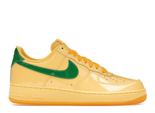 Nike AF1 Low Patent Leather Topaz Gold Pine Green