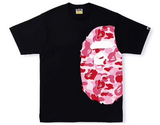 BAPE ABC Camo Side Big Ape Head Tee Black/Pink