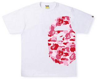 BAPE ABC Camo Side Big Ape Head Tee White/Pink