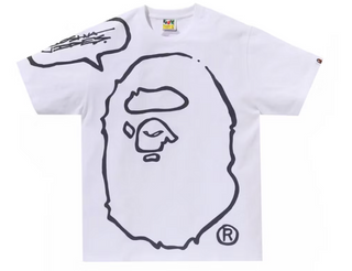 BAPE x Joshua Vides Ape Head Tee White