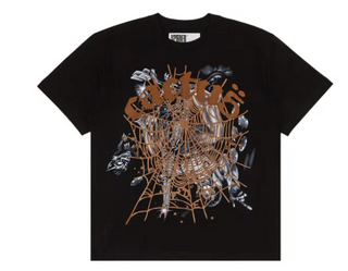 Sp5der x Travis Scott Cactus Jack Airbrush Tee Black