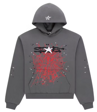 Sp5der Splat Punk Hoodie Slate