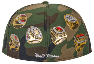 Supreme Rings Box Logo New Era 59Fifty Fitted Hat Woodland Camo