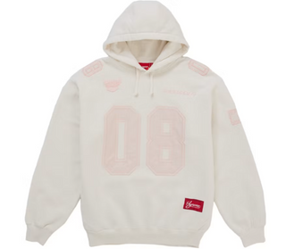 Supreme Football Jersey Hooded Sweatshirt White