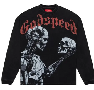 Godspeed Mankind Vs AI III L/S Tee Black