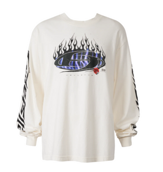 Hellstar H Blue Flame Long Sleeve White