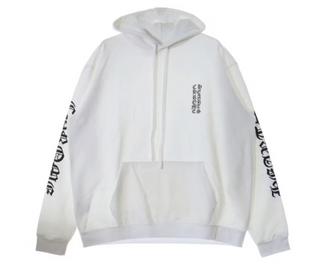 Chrome Hearts Vertical Logo Hoodie White