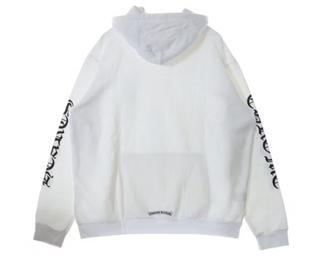 Chrome Hearts Vertical Logo Hoodie White