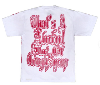 That's A Awful Lot Of Cough Syrup Angel Tee White/Red