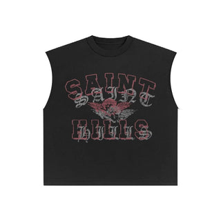 Saint Hills Saint Angel Cut Sleeve Tee Black