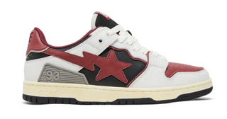 A Bathing Ape Bape SK8 Sta Vintage White Red
