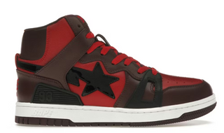 A Bathing Ape Bape Sta 93 Hi Red Burgundy