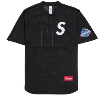 Supreme S Logo Baseball Henley (SS25) Black