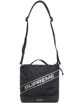 Supreme Logo Shoulder Bag Black