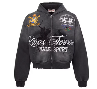 Vale Forever Blackrock Zip Up Hoodie Black