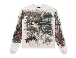Hellstar Graffiti Long-Sleeve White