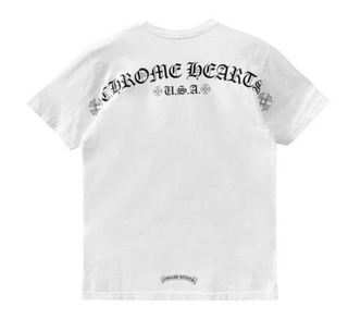 Chrome Hearts U.S.A Script Shoulder Logo Tee White