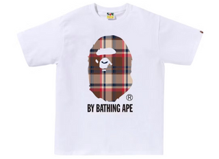 BAPE Check By Bathing Ape Tee (FW25) White/Red