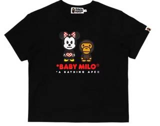 BAPE Women's x Disney Minnie Mouse Baby Milo Mini Tee Black