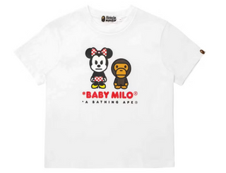 BAPE Women's x Disney Minnie Mouse Baby Milo Mini Tee White