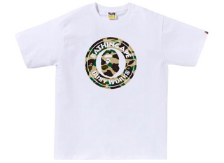 BAPE 1st Camo Busy Works Tee White/Yellow