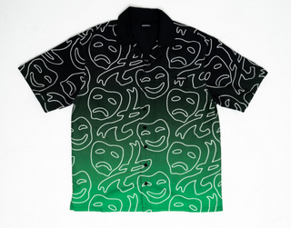 Asaali Laugh Now Cry Later Gradient Button Up Green