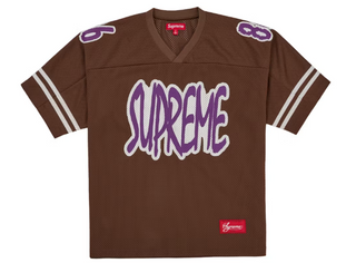 Supreme Reflective Football Jersey Brown