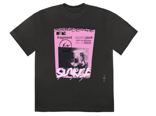 Travis Scott Cactus Jack For Fragments Pink Sunrise Tee Black