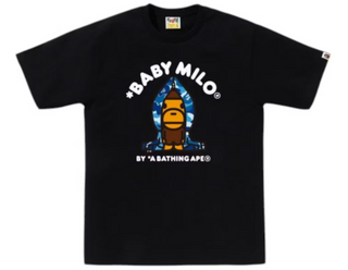 BAPE ABC Blue Camo Baby Milo Hoodie Tee Black
