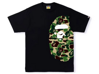 BAPE ABC Camo Side Big Ape Head Tee Black/Green