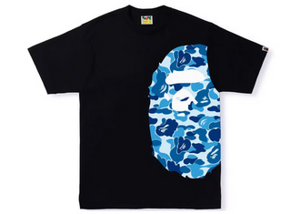 BAPE ABC Camo Side Big Ape Head Tee Black/Blue