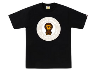 BAPE Line Camo Milo Busy Works Tee Black