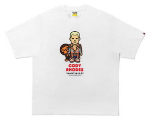 WWE x Bape Cody Rhodes Baby Milo Relaxed Tee White