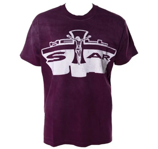 Hellstar Jesus Emblem Tee Burgundy