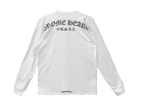 Chrome Hearts U.S.A Script Shoulder L/S Tee White