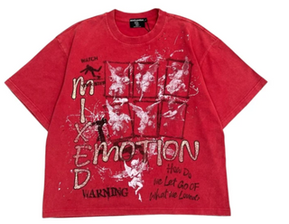 Mixed Emotions Crimson Tee Red