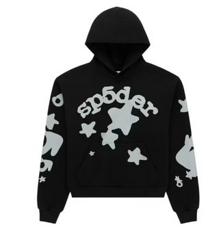 Sp5der Reflective Beluga Hoodie Black