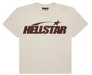 Hellstar Classic Tee (Regular Print) White/Brown