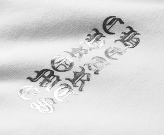 Chrome Hearts Vertical Logo Foil Online Exclusive Hoodie White